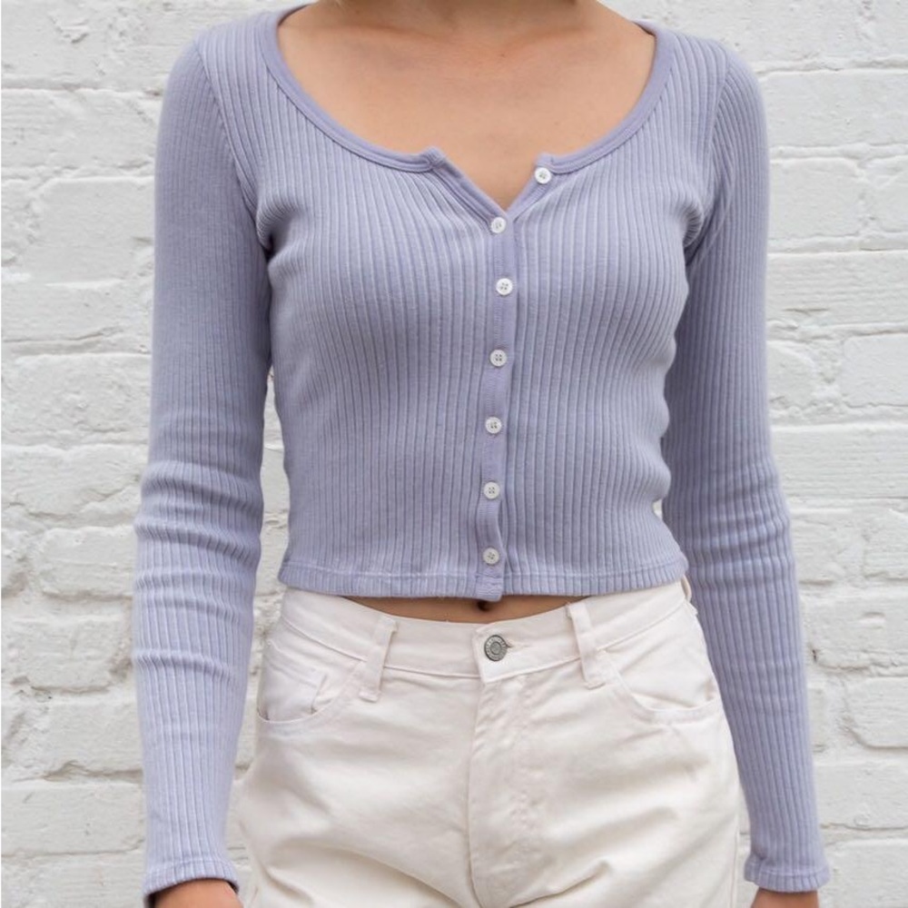 Brandy Melville Purple Zelly Long sleeve top